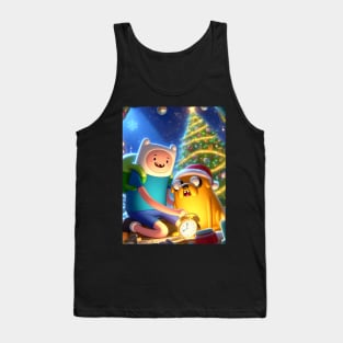 Epic Yuletide Adventures Unleashed: Adventure Time Christmas Art for Whimsical Holiday Designs! Tank Top